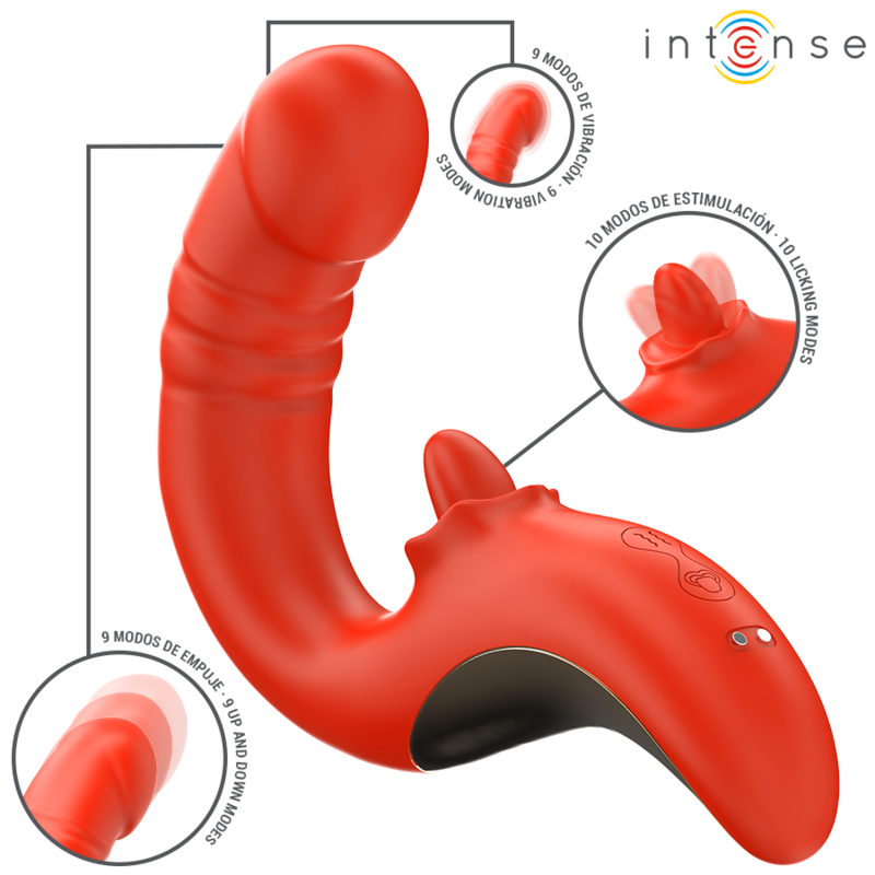 INTENZIVNO - PAULINA VIBRATOR I STIMULATOR U OBLIKU SLOVA U, CRVENI