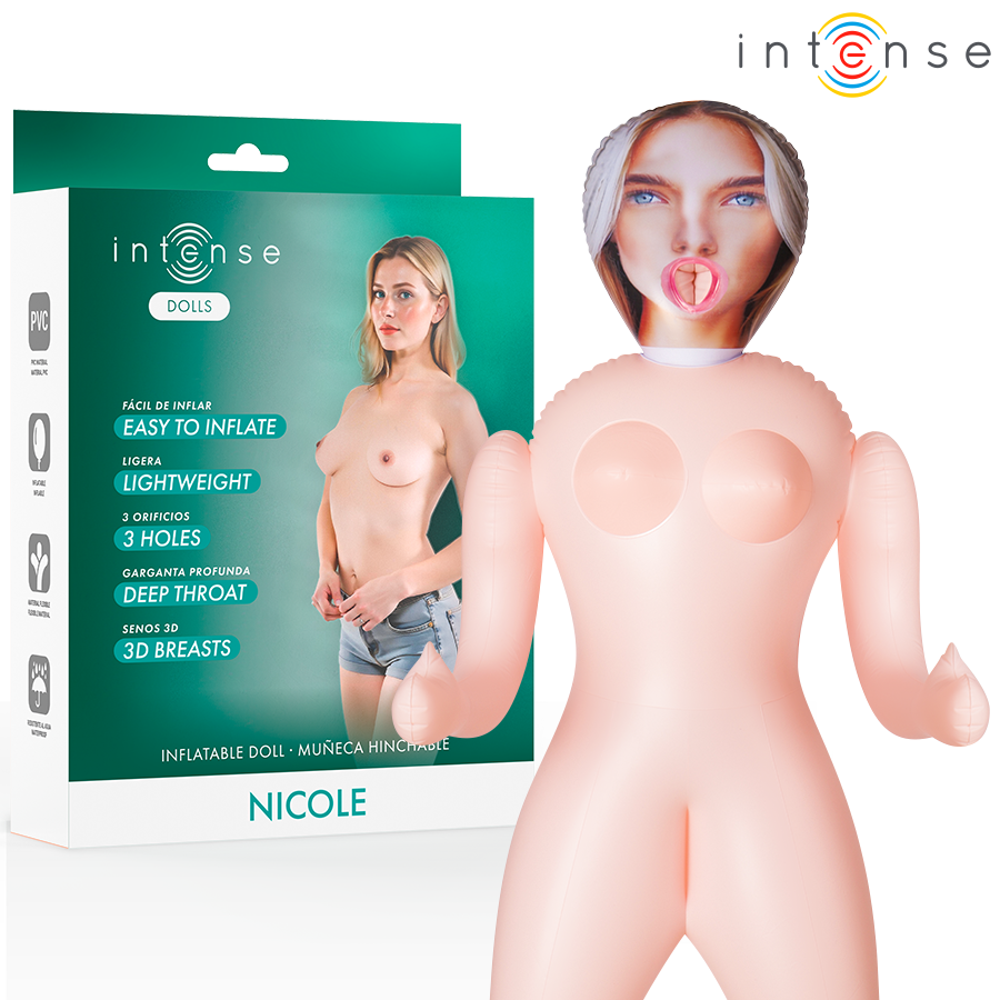 INTENSE DOLLS - NICOLE LUTKA NA NADUVAVANJE SA TRI OTVORA