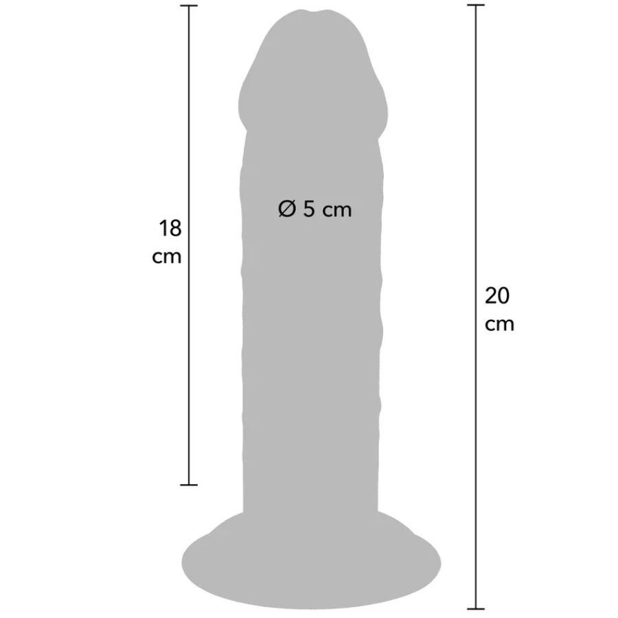 BUDI STVARAN - LUKSUZNI DEBELI TPE DONG DVOSRUKE GUSTINE 20 CM