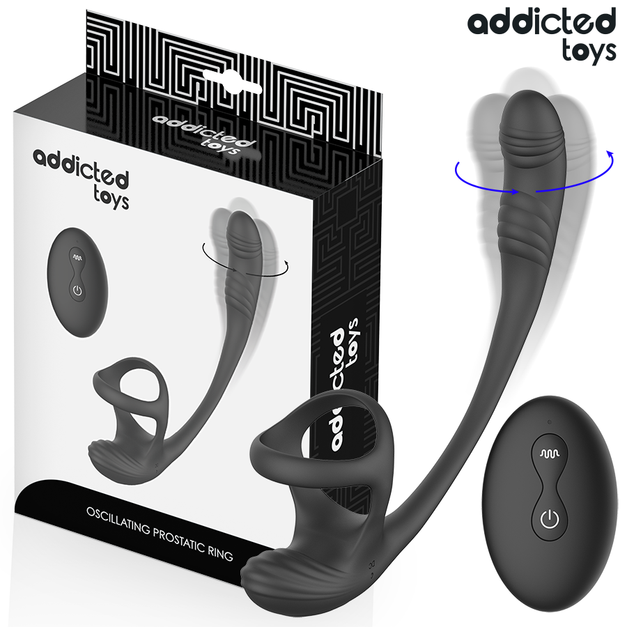 ADDICTED TOYS - ANALNI ČEP SA VIBRACIJOM I 360º TALASASTIM I STIMULATOROM TESTISA