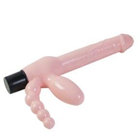 BAILE - TPR BEZJASTUČNI KAIŠ SA VIBRACIJOM I ANALNOM STIMULACIJOM 25,4 CM