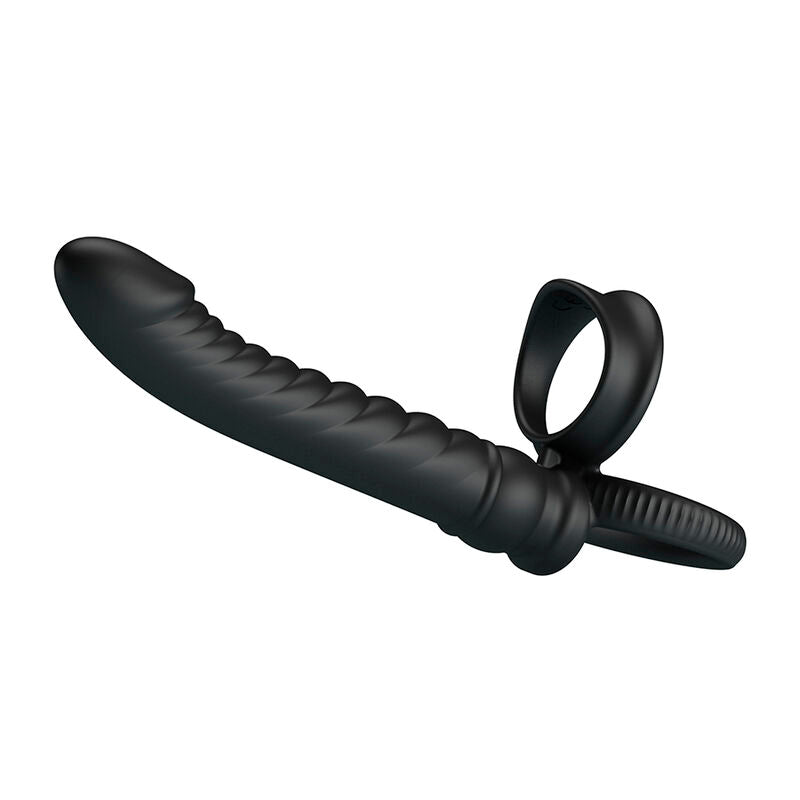 PRETTY LOVE - MERRITT ANALNI VIBRATOR SA PRSTENOM I VIBRACIJOM CRNI