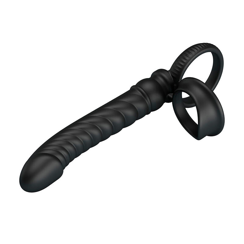 PRETTY LOVE - MERRITT ANALNI VIBRATOR SA PRSTENOM I VIBRACIJOM CRNI