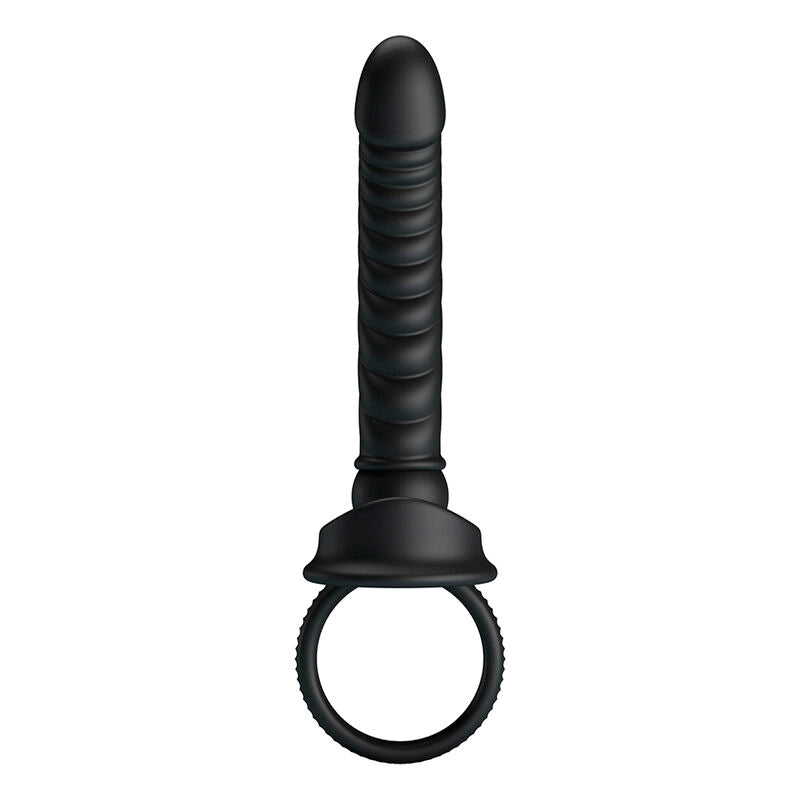 PRETTY LOVE - MERRITT ANALNI VIBRATOR SA PRSTENOM I VIBRACIJOM CRNI
