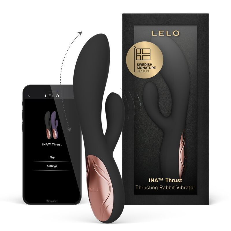 Lelo — Ina thrust rabbit thrusting vibrator black