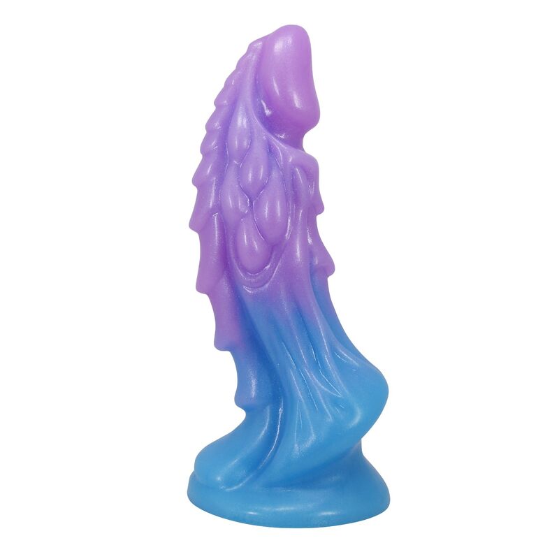POWER MONSTERS – REALISTIČAN DILDO ATLANTIDA SA VAKUUM ČEPOM 19 CM Ø 5 CM PLAVO-LILA