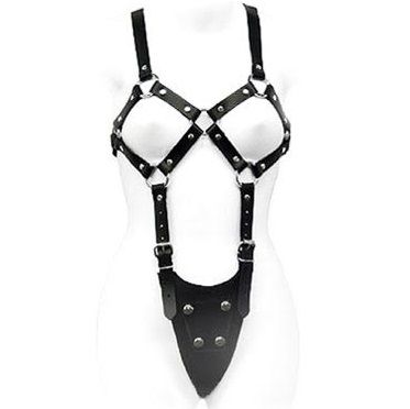 Leather Body Exposed women's body harness — additional product photo