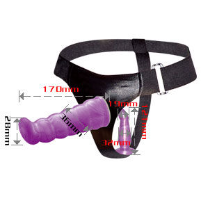BAILE - ŽENSKI LILA ANALNI I VAGINALNI GPOINT POJAS 17 CM