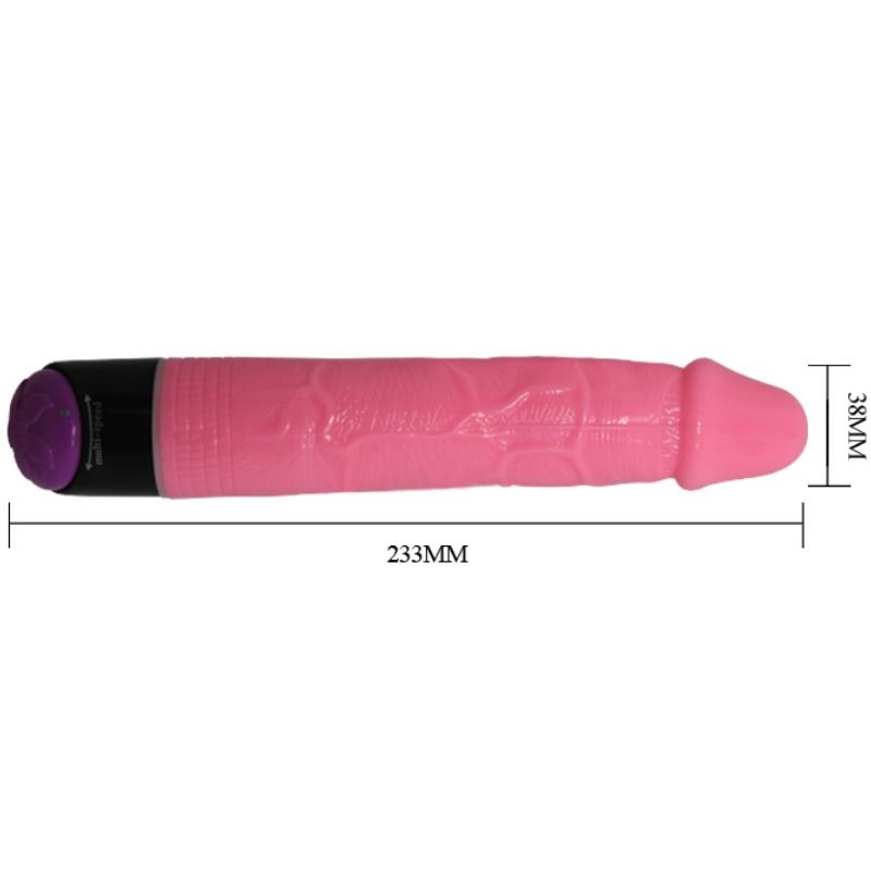 BAILE - ŠARENI REALISTIČAN VIBRATOR ZA SEKS ROZI 23 CM
