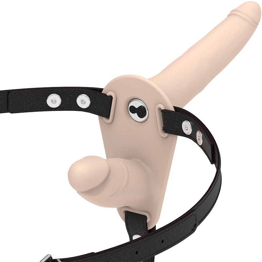 FETIŠ POTČINJENI KAIŠ - VIBRATOR ZA DVOSTRUKU PENETRACIJU TELA