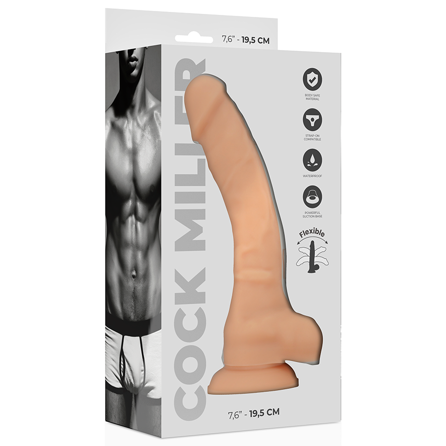 KOK MILER - DILDO REALISTIČAN SILIKON GUSTINE ARTIKULISANO TELO 19,5 CM