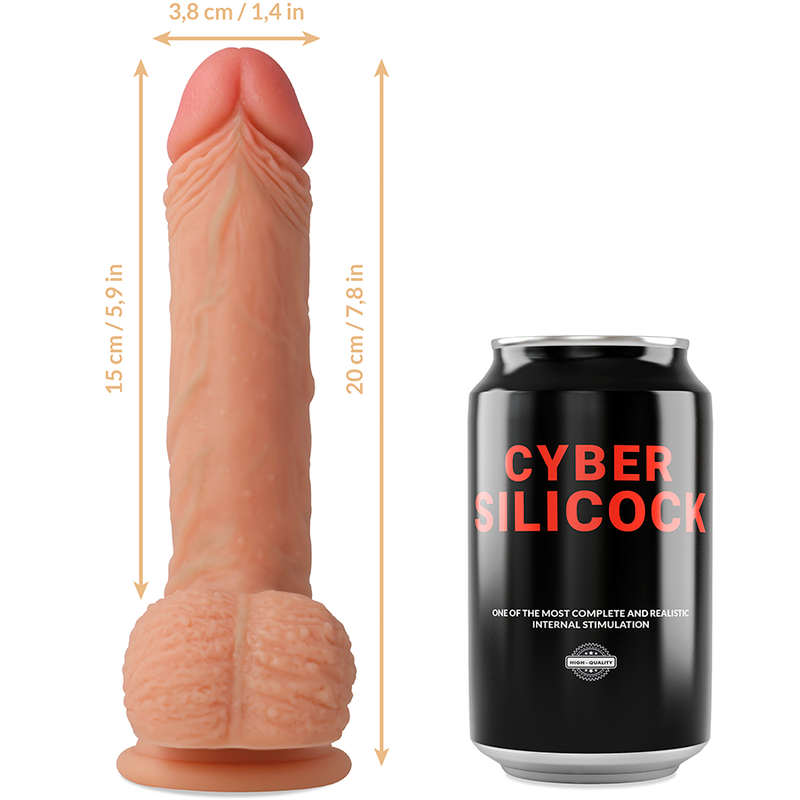 CYBER SILICOCK - STRAP-ON FREEMAN TEČNI SILIKON SA 3 PRSTENA GRATIS 20 CM -O- 3.8 CM