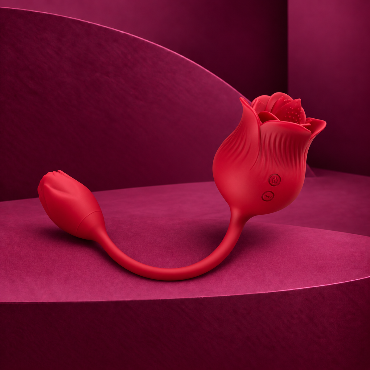 Armony Pink clitoris stimulator vibrator with tail 10 modes red
