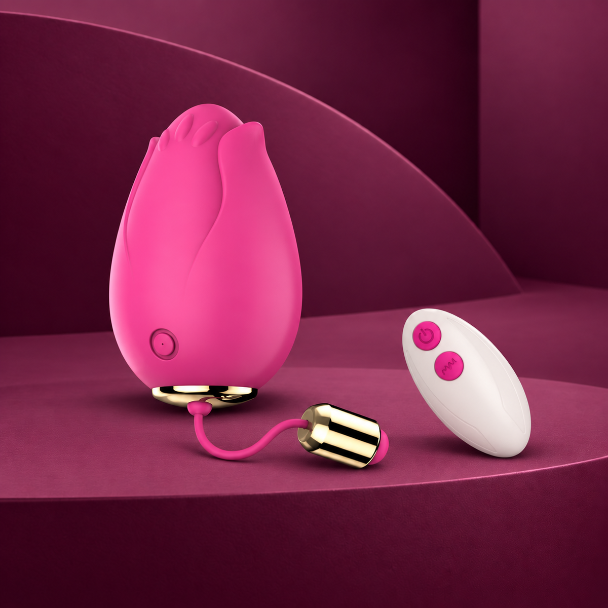 Armony Mandala G-Spot Remote-Control Vibrating Egg, Fuchsia