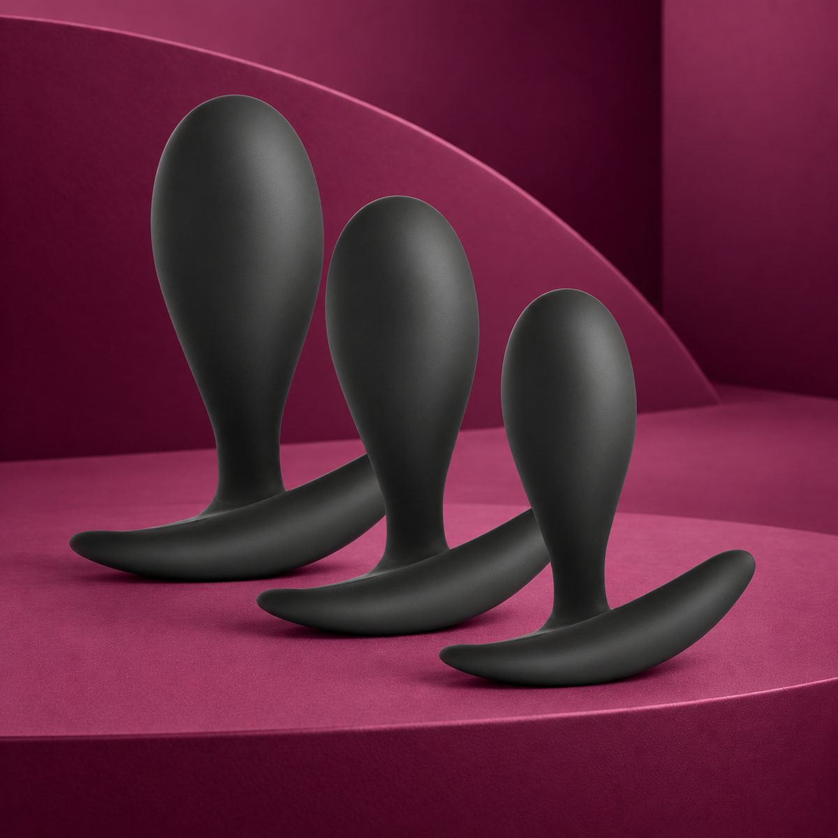 Addicted Toys Set of 3 anal plug silicone model 2