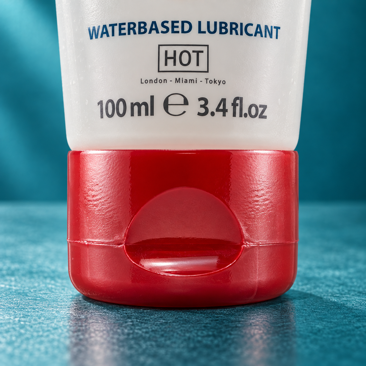 HOT Anal Superglide red flip-top cap detail