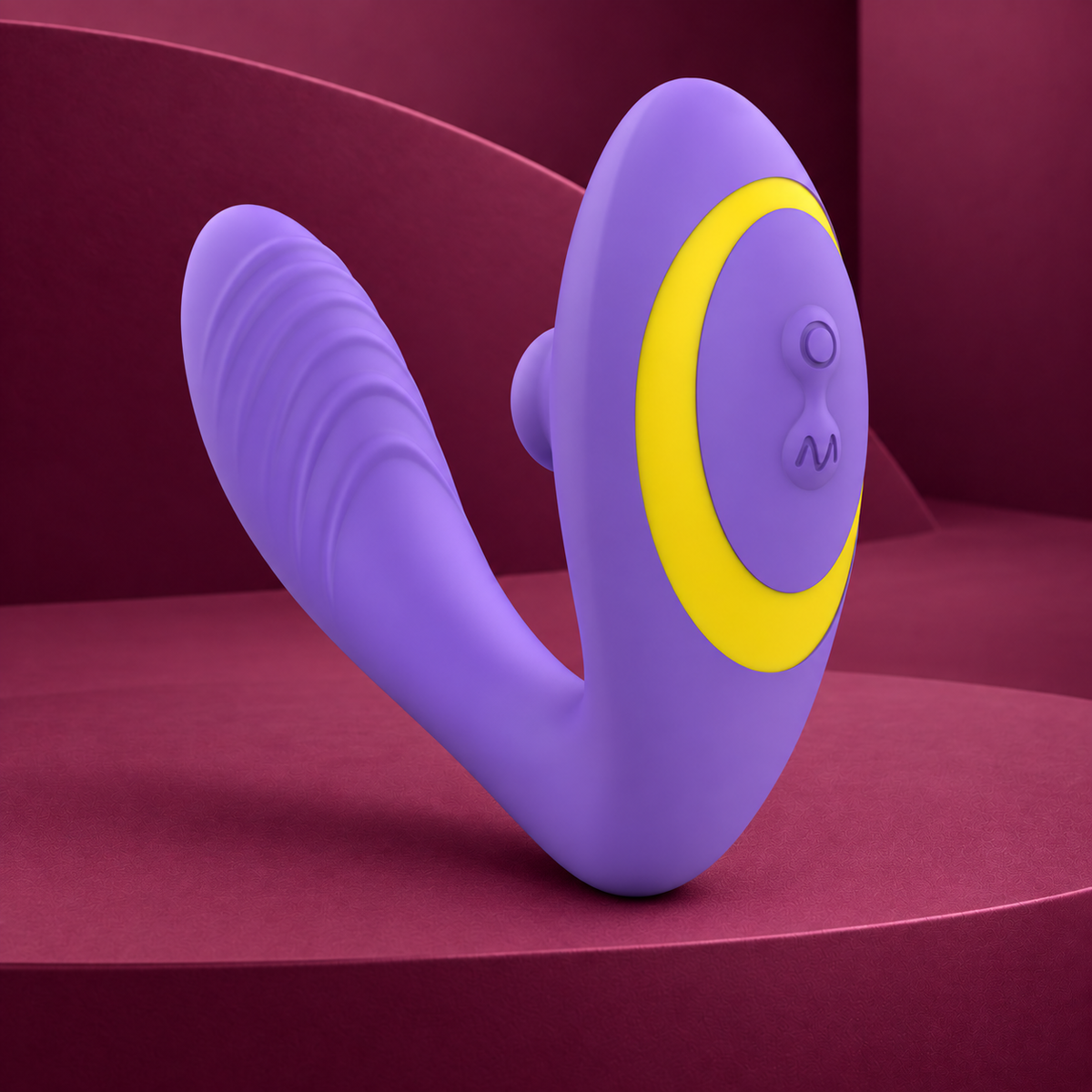 Romp Reverb g-spot stimulator and clitoral suction device purple
